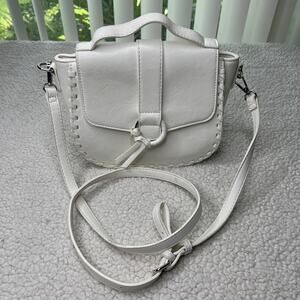 Moda Luxe Faux White Leather Crossbody